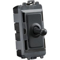 KnightsBridge 20AX Intermediate Grid Toggle Switch - anthracite