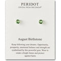 August (Peridot) Birthstone Earrings Created with Zircondia® Crystals