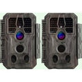 Pack x2 Caméras de Chasse, 64MP 1296P avec Son et Vision Nocturne, IP66 Étanche et No Glow LED Infrarouge, Activé par Le Mouvement|A280 Gris foncé