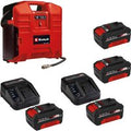 Einhell TE-AC 36/8 LI OF Set 36v Cordless Oil Free Air Compressor 4 x 4ah Li-ion Battery Charger No Case