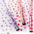 Heart Cellophane Rolls 2m x 70cm (Pack of 3) Craft Supplies