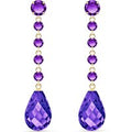 Amethyst Alice Dimensional Drop Earrings in 9ct Gold