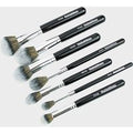 Peaches & Cream 7 Piece Face Makeup Brush Set Black