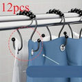 Double ear shower curtain hook Double hook curtain hook Shower curtain hanging ring Shower curtain accessories
