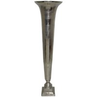 Casa Padrino Antik Stil Vase Aluminium 25 cm - 25 cm - H. 95 cm - Hotel Dekoration - Barock BlumengefÃ¤ss Pflanzentopf