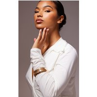 Gold Simple Bangle Bracelet Pack