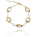 Gold Plated Silver Pearl Bracelet
