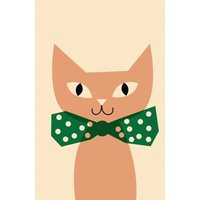 Petit Monkey poster pink cat 29.7 x 42 cm