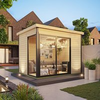 Modano – Modern houten tuinhuis met verstelbare glazen gevel en Scandinavisch design | Modano 1