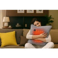 Flannel USB Heated Throw Cushion - Soft Electric Hand Warmer Pillow, 45x45cm | Wowcher