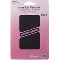 Hemline Cotton Twill Patches Dark Grey