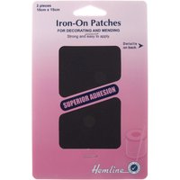 Hemline Cotton Twill Patches Dark Grey
