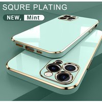 Luxury Plating Phone Case For iPhone SE 2022 Square Silicone Cover On For iPhone SE 2022 Camera Protection Case For SE 2