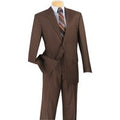 Vinci Men's Wool Feel Executive Suit 2 Piece Solid Color