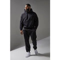 Chándal Regular De Pantalón Deportivo Y Sudadera Recta Con Capucha, Negro