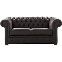Chesterfield 2 Seater Shelly Havannah Leather Sofa Settee