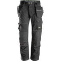 Snickers 6902 Mens Flexiwork Work Holster Pocket Trousers Regular Fit Black 36" 30"
