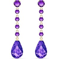 Amethyst Alice Dimensional Drop Earrings in 9ct Gold