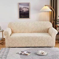 Easylife Jacquard Sofa Covers in Burgundy, Size 4 Seater