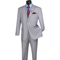 Vinci Men's Wool Feel Executive Suit 2 Piece Solid Color
