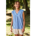 Tuscany damska koszula bez rękawów Chambray - Light Blue