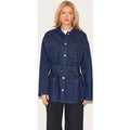 Indigo Oversized Belted Denim Jacket