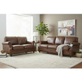 Luxury Vintage 3+2 Seater Settee Sofa Suite Distressed Brown Real Leather