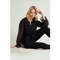 Luisa Viola CAMICIA IN GEORGETTE CON VOLANT Donna