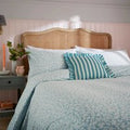 Helena Springfield Secret Garden Rosebud Brushed Cotton Double Duvet Cover SET, Aqua