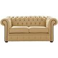 Chesterfield 2 Seater Shelly Angel Leather Sofa Settee