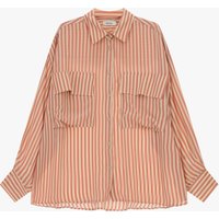 Camicia oversize a righe con tasche frontali