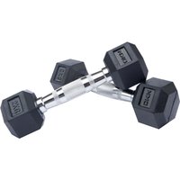 DKN Rubber Hex Dumbbells