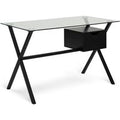 Dria 1 Drawer Desk Black Modern Home Office Furniture Workspace