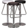 FineBuy Barhocker Edelstahl höhenverstellbare Sitzfläche 54 - 79 cm, Design Barstuhl, Bistrohocker Barsitz Gepolstert, Thekenhocker 360° Drehbar, Tresenstuhl Modern
