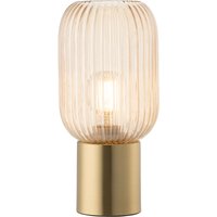 Galway Crystal Fluted Glass Table Lamp - Amber
