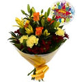 Happy Birthday Balloon & Redsunshine Bouquet