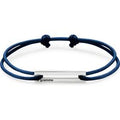 1.7g Polished & Brushed Sterling Silver Cord Bracelet