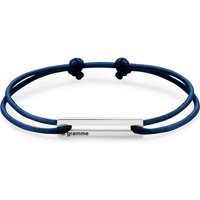 1.7g Polished & Brushed Sterling Silver Cord Bracelet