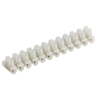 KnightsBridge 3A 12-Way Terminal Block (PA66) - Natural Colour