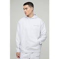Sudadera Oversize Gruesa Con Capucha Y Cremallera 1/4 Edizione Limitata, Gris