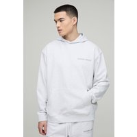 Sudadera Oversize Gruesa Con Capucha Y Cremallera 1/4 Edizione Limitata, Gris
