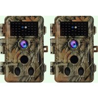 Pack x2 Caméras de Chasse 64MP 1296P 940nm IR Camera Chasse Infrarouge Vision Nocturne,0,1s Vitesse de Dclenchement Caméra de Jeu IP66 Étanche |A262 Vert