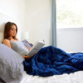 Indigo Ocean Waves Weighted Blanket