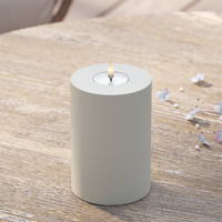 Udendørs LED Bloklys Ø 10 x 15 cm Sand