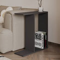 Lotus Wooden Side Table in Anthracite