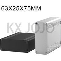 Aluminum Enclosure 63*25*75mm Split Case PCB Silver/Black Instrument Box DIY Electronic Project Case DIY Power Supply