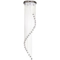 Searchlight 5742CC Spiral 5 Light Chandelier In Chrome And Crystal
