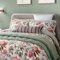 Bedeck of Belfast Elswyth Kingsize Duvet Cover Set, Olive & Mulberry