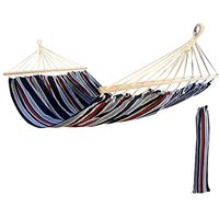 ZIK Amaca da Giardino per Esterno, Larga e Leggera, in Cotone con Supporto in Legno e Borsa - Multicolor