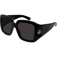 Gucci Femme Gucci GG1402S 001 Lunettes de soleil Acétate Noir Gris Carré Normale
